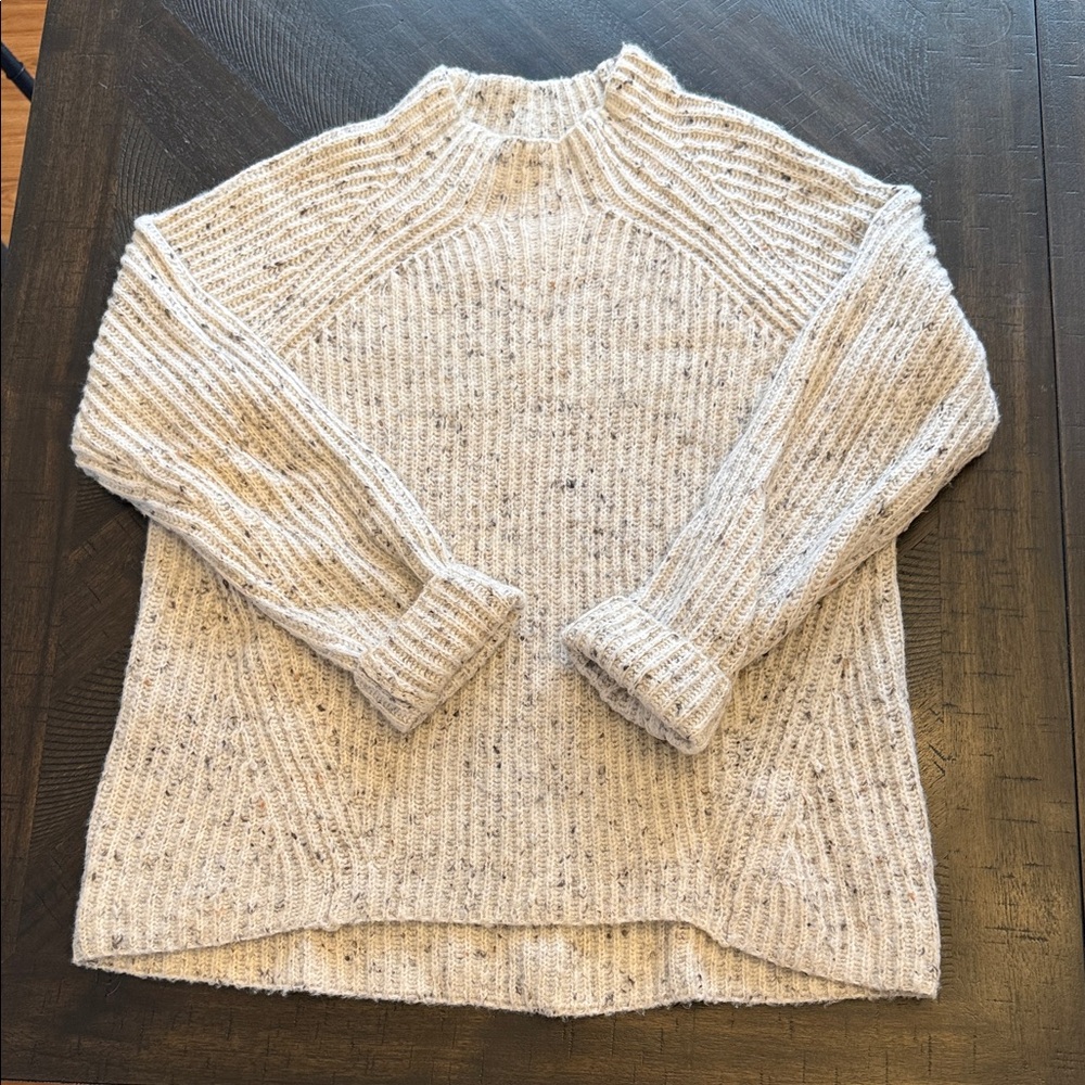 Madewell Cozy Cream Ribbed Women's Sweater - Medium - Picture 1 of 3